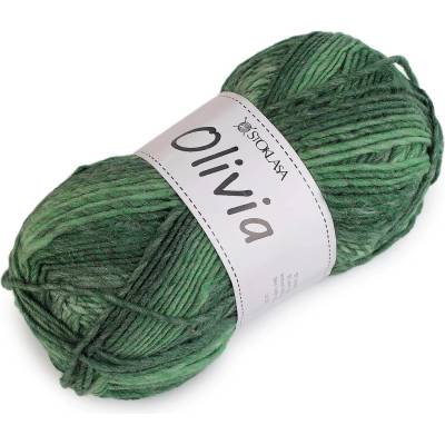 Pletací příze Olivia melírovaná 100 g Varianta: 9 zelená, Balení: 1 ks 58809/150568/273961