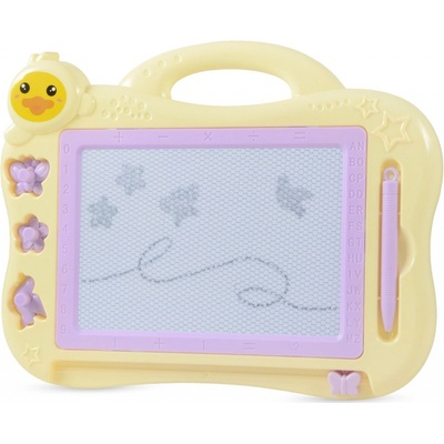 FunPlay B12888 Detská tabuľka na kreslenie KAČIČKA s príslušenstvom 29x21cm žltá