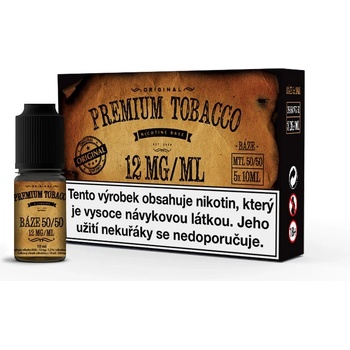 Premium Tobacco nikotinová báze PG50/VG50 5x12mg 10ml