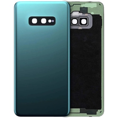 Zadní sklo + sklíčko kamery Samsung Galaxy S10e bez loga – prismaticky zelené (Aftermarket Plus) SAM3501
