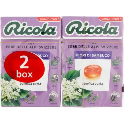 Ricola Cukríky Baza bez cukru 2 x 50 g