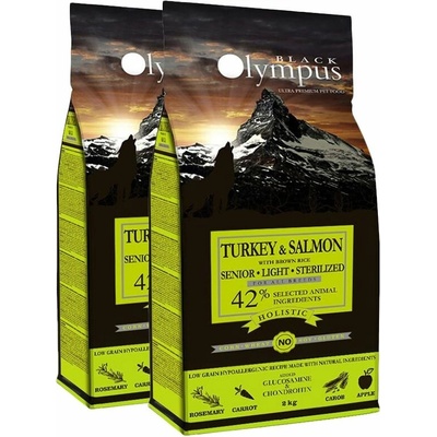 Black Olympus Senior, Light, Sterilized Turkey & Salmon 2 x 12 kg