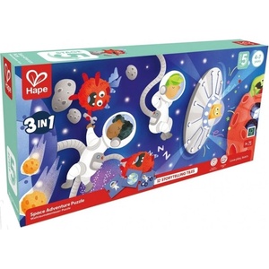 Hape Образователен пъзел 3 в 1 Hape International - Галактика (H1646) - ozone