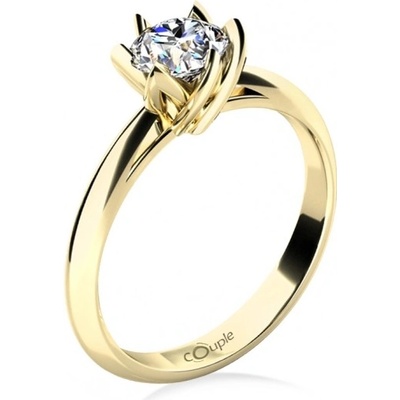 Couple prsten Lucille žluté zlato s výrazným zirkonem 6814240 0 1