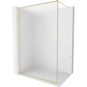 Mexen Kioto-F стена за душ Walk-in с рамка 90 x 202 cm, мразовит 8 mm, злато четкано - 800-090-104-55-30 (800-090-104-55-30)