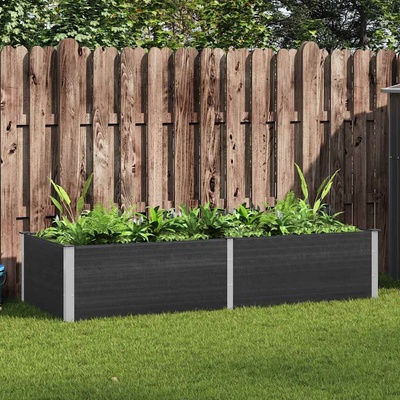 VidaXL vyvýšený záhon 250 x 100 x 54 cm dřevoplast šedý