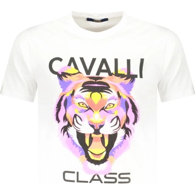 Cavalli class Тениска с къс ръкав за мъже cavalli class, Размер l, Цвят Бял (txt60fjd060_bi00533)