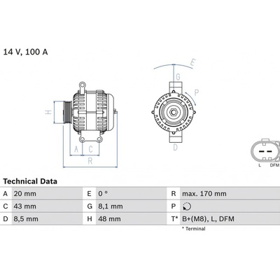 Alternátor BOSCH 0 986 047 220