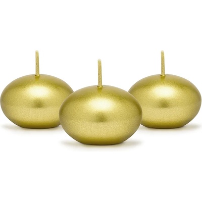 PartyDeco Плаващи свещи металик злато 4 см 1 бр