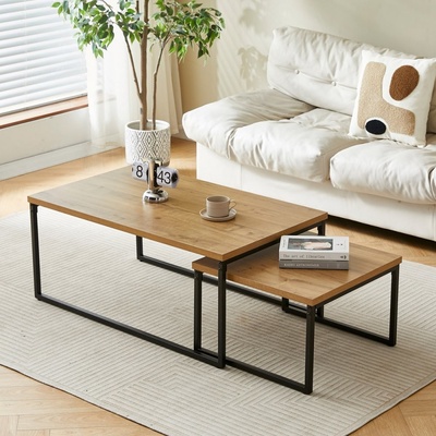 Autronic CT-619 OAK divoký dub / černý kov 2 ks – Zboží Dáma