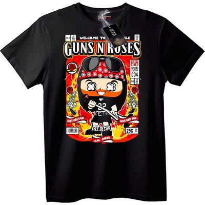 NOONEBRAND Тениска Guns N' Roses Банда - 2XL, White