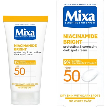 Mixa Крем за лице против тъмни петна с ниацинамид и spf 50, 50 мл