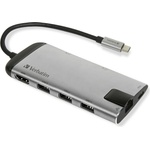 Verbatim Адаптерен хъб Verbatim M1/M2/USB 3.0/M3/Ethernet/SD/M4, алуминиев (Ver000009)