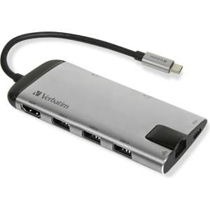 Verbatim Адаптерен хъб Verbatim M1/M2/USB 3.0/M3/Ethernet/SD/M4, алуминиев (Ver000009)