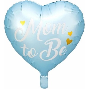 Party Deco Син фолиев балон сърце „Mom To Be (FB92-001)