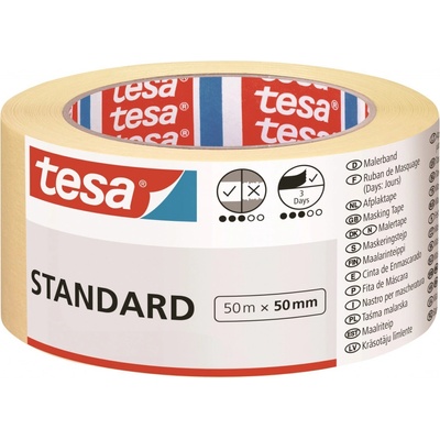 Tesa maskovacia páska Standard 50 mm x 50 m žltá