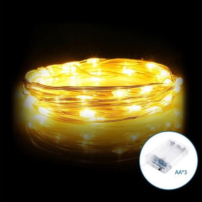 Aigostar B.V. Aigostar - LED Vánoční řetěz 100xLED/3xAA 10,3m teplá bílá AI1305