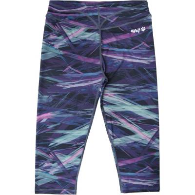 Wolf Dívčí funkční 3/4 legíny H2464 žíhaná Mix barev