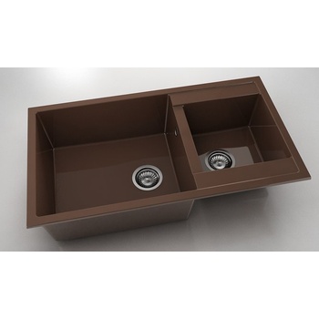 Image 1 of FAT Мивка Vanguard 234, Polymer marble, 17 Светло венге, с включен сифон