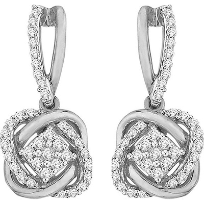 Eppi Prepletané náušnice s lab-grown diamantmi Earlene E43404