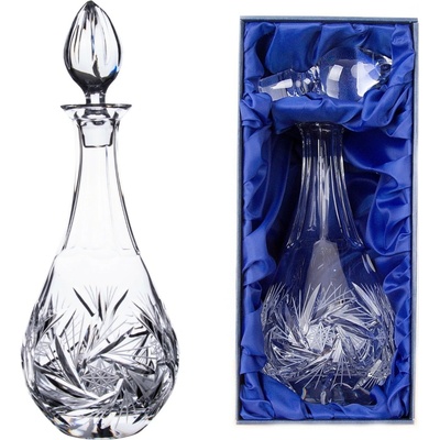 Broušená karafa na víno Bohemia Crystal brus Větrník 750ml