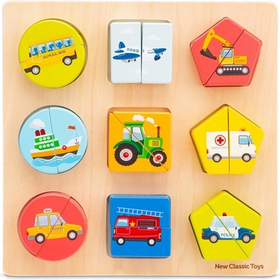 New Classic Toy vkládací puzzle dopravní prostředky