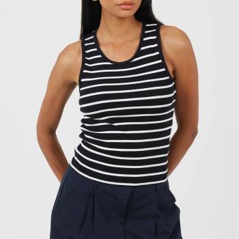 Brave Soul Women's Tank Vest - Black/Cream