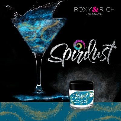 Roxy and Rich Metalická barva do nápojů Spirdust zlato modrá 1,5 g – Zboží Mobilmania