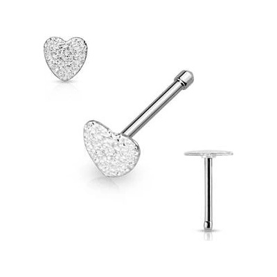 Šperky4U piercing do nosu srdíčko N0017-ST