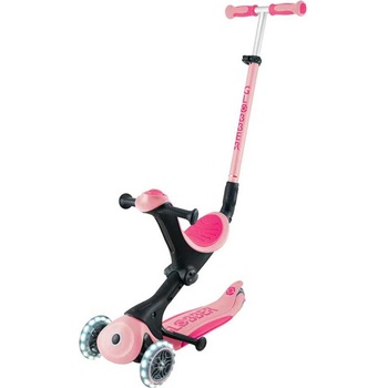 Globber Тротинетка с родителски контрол go up deluxe lights, пастелно розова (646-710-2)