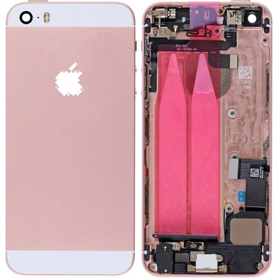 Kryt Apple iPhone SE Zadní Housing s Malými Díly Rose zlatý