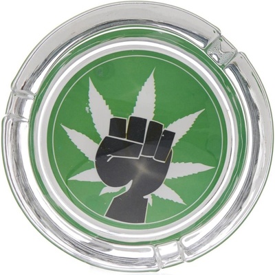 WeedShop Střední skleněný popelník konopný design Popelnik vote – Zbozi.Blesk.cz