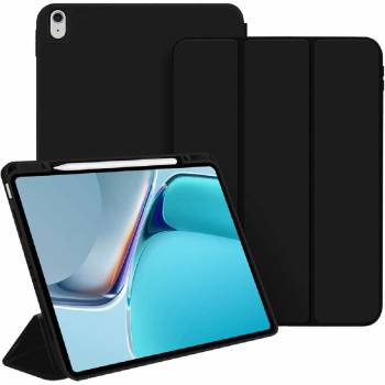 4smarts Folio Basic Case - полиуретанов калъф с поставка и отделение за Apple Pencil за iPad Air13 (2024) (черен)