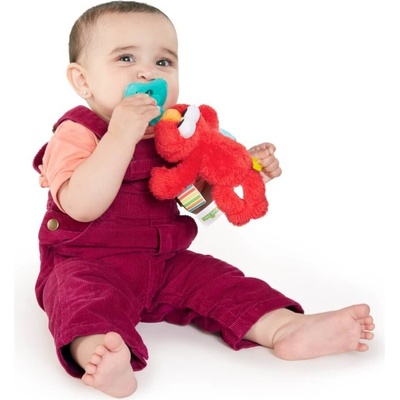 Bright Starts dudlík 2v1 Elmo 35x38x6 rudá