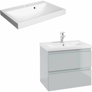 Defra Комплект стенен шкаф Defra Como сив с композитна мивка Olex 60 (DEF123-D-06052+DEF2022)