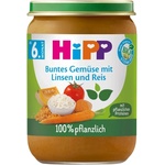 Hipp Био пюре Hipp - Зеленчуци с ориз и леща, 6 м+, 190 g (60501) - ozone