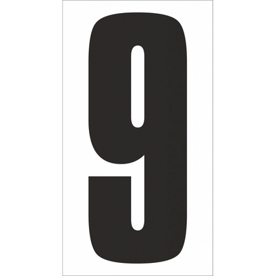 Číslo na plastu - 9 plast 3 mm 40x85 mm – Hledejceny.cz