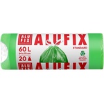 Alufix Торба за боклук с уплътнителна лента, 60 л, 20 бр. , 64x71 см, 16 , ALUFIX, зелена MSZH60UNINEW (7074)
