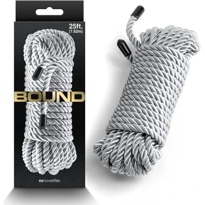 Въже за робство, нежно обвързване, 7, 6 метра - Bound Rope Silver (NSTOYS1045)