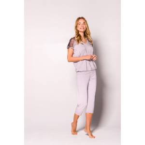 Babella Дамска пижама Piama-New-York-SrebrnyV-58148-Srebrny - Червен, размер S