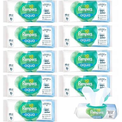 Pampers Harmonie Aqua Plastic Free 432 ks 9 x 48 ks