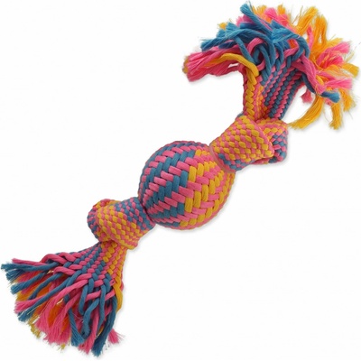 Dog Fantasy přetahovadlo míč barevné vzor 2, knoty 40 cm