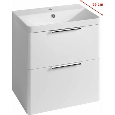 AQUALINE DENEB umyvadlová skříňka 50,5x55x34,5cm, bílá mat (DN254)