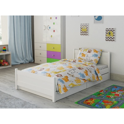 Textilomanie povlečení Zoo bílé 45x65 cm 90 x 135 cm – Zboží Dáma