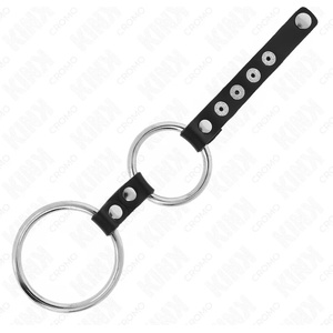  Два метални пенис пръстена, свързани - Double Metal Penis Ring 3 (D-241244)