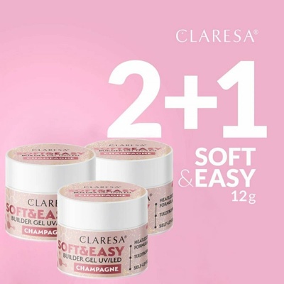 Claresa UV/LED gél na nechty Soft & Easy Builder gel Pink Champagne 12 g