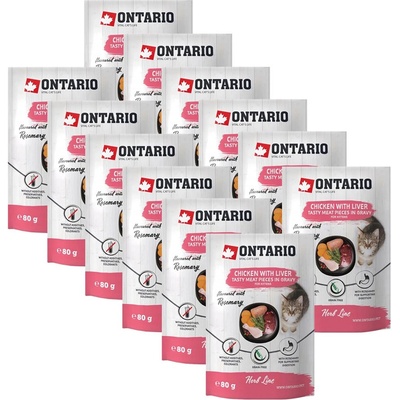 ONTARIO Herb паста за котенца пиле 12 x 80 г