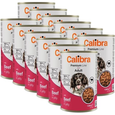 Calibra Dog Premium Adult с говеждо месо 12 x 1240 г