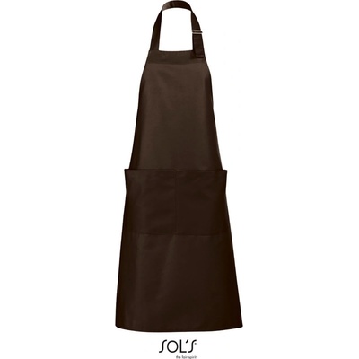 SOL's Collection Zástěra Gala s laclem COT25801014099-chocolate Čokoládová