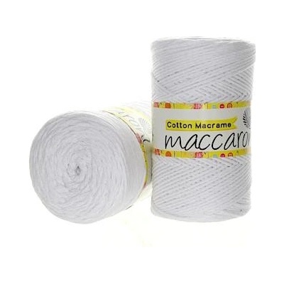 Maccaroni Cotton Macrame bílá 02-401 – Zboží Dáma